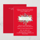 予算に優しい カトリックのウェディング招待状 グリーンとクロス (正面/裏面)