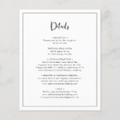 予算に優しい カリグラフィー枠 詳細 結婚式招待状 (裏面)