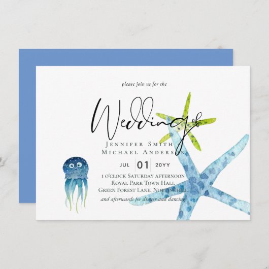 予算に優しい シーライフ ビーチ オーシャン ウェディング (正面/裏面)