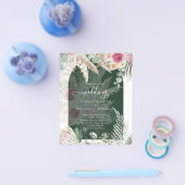 予算に優しい ピンクの花の パンパスグラス ウェディング チラシ (シングル)