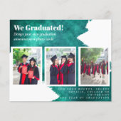 予算に優しい フォト コラージュ 卒業発表 カード (正面)