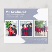 予算に優しい フォト コラージュ 卒業発表 カード (正面)