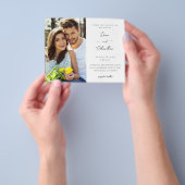 予算に優しい フォト モダン カリグラフィー ウェディング チラシ (手)