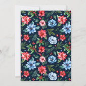 予算に優しい フローラル クリスマス プライド 3 フォト ホリデー カード (裏面)