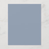 予算に優しい フローラル ダスティーブルー ウェディング 招待状 (裏面)