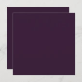 予算に優しい プラムパープル ワトンカラー シンプルウェディング 招待状 (正面/裏面)