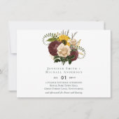 予算に優しい マーサラ ローズ ヒマワリ ウェディング 招待状 (正面)