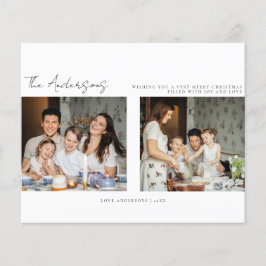 予算に優しい ミニマリスト クリスマス ホリデー フォト カード フライ