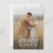 予算に優しい モダン シンプル タイプ 名前 フォト ウェディング セーブザデート (正面)