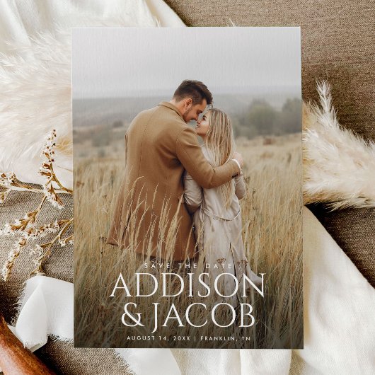 予算に優しい モダン シンプル タイプ 名前 フォト ウェディング セーブザデート