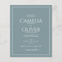 予算に優しい モノクロの結婚式のフライヤー