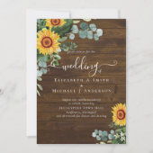 予算に優しい ラスティックなひまわり ユーカリの葉 ウェディング (正面)