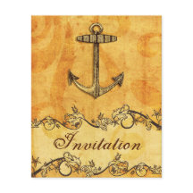 予算に優しい ラスティック アンカー 海事 結婚式招待状