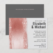 予算に優しい ローズゴールド グリッター フォイル 見た目 結婚式