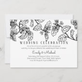 **予算に優しい ヴィンテージ ガーデン リーフィ クラシック ウェディング 招待状** 招待状 (正面)