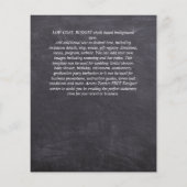 予算に優しい！保存日付 ラスティックヒマワリ パープル チラシ (裏面)