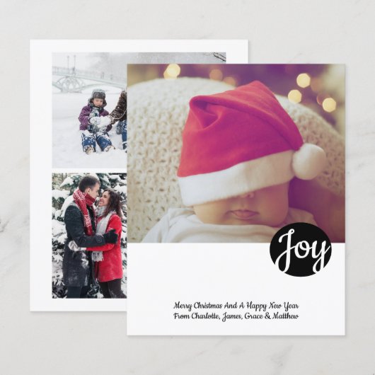 【予算に優しい】 写真入り クリスマス カード 【パーソナライズ】 (正面/裏面)