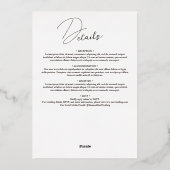 予算に優しい 冬の花束 水彩 結婚式 箔招待状 (裏面)