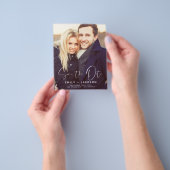 予算に優しい 日付保存 フォト 招待状 チラシ (手)