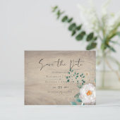 予算に優しい 春の野生の花を添えた納屋でのガーデンウェディング ポストカード (スタンド正面)