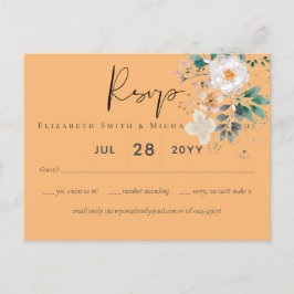 予算に優しい 春の野生の花を添えた納屋でのガーデンウェディング ポストカード