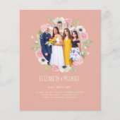 予算に優しい 最新のウェディング・レセプション招待状 (正面)