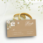 予算に優しい 水彩 花の写真 返信カード エンクロージャーカード