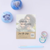 予算に優しい 現代の フォト 保存 日付 QRコード 返信 チラシ (シングル)