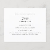 予算に優しい 現代的なスタイルの 卒業おめでとう フォト アナウンスメント4枚セット チラシ (裏面)