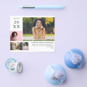 予算に優しい 現代的なスタイルの 卒業おめでとう フォト アナウンスメント4枚セット チラシ (シングル)