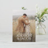 予算に優しい 現代風 シンプル タイプ 名前 フォト ウェディング セーブザデート (スタンド正面)