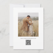 予算に優しい 現代風 シンプル タイプ 名前 フォト ウェディング セーブザデート (裏面)