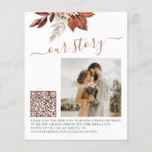 予算に優しい 秋の結婚式 フォトウェディング QRコードで保存する チラシ (裏面)