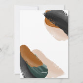 予算に優しい 緑の テラコッタ 現代の ミニマル 水彩 シーズンカード (裏面)