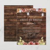 予算に優しい 花束の ブライダルシャワーのラスティックなひまわり (正面/裏面)