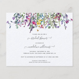 予算に優しい 野の花と牧場の ブライダルシャワーの招待状