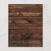 予算に優しい rustic 木材 秋のひまわり ブライダルシャワー チラシ (裏面)