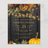 「予算に優しい rustic 秋のエンゲージメントパーティーの招待状」 (正面)