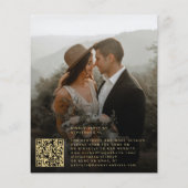 予算に優しいQRコード写真オーバーレイ結婚式招待状 チラシ (裏面)