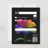 🌈 予算に優しいRSVP テクニカラーラブ 出欠カード (裏面)