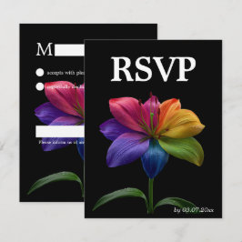 🌈 予算に優しいRSVP テクニカラーラブ 出欠カード