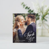 予算に合わせたスクリプト写真付き結婚式のお礼カード (スタンド正面)
