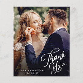 予算に合わせたスクリプト写真付き結婚式のお礼カード