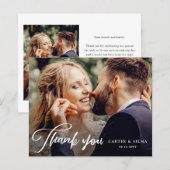 予算に合わせたスクリプト写真付き結婚式サンクスカード (正面/裏面)