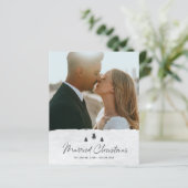 予算に合わせた結婚クリスマスフォトホリデーカード (スタンド正面)