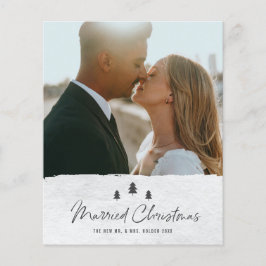 予算に合わせた結婚クリスマスフォトホリデーカード