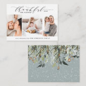 予算に感謝し賛美て3枚の写真 ノートカード (正面/裏面)