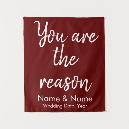 予算に関する披露宴のカスタムウェディング背景 タペストリー (正面)