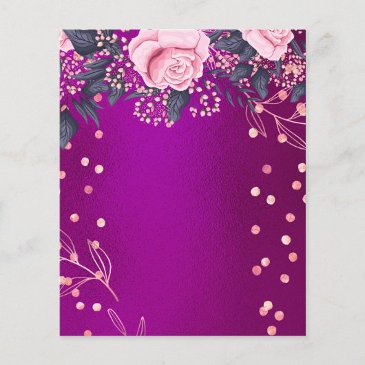 予算のかわいらしガーリーイベントまたはビジネステンプレート チラシ (正面)