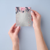 予算のかわいらしガーリーイベントまたはビジネステンプレート チラシ (手)